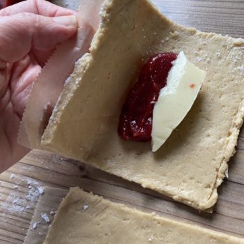 Rezept Pflaumen Pudding Taschen low carb glutenfrei keto