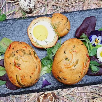 Rezept Eier im Quark Gemüseteig lowcarb glutenfrei keto