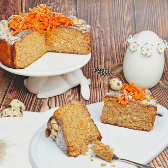 Rezept Haselnuss Karamell Karottenkuchen lowcarb glutenfrei keto