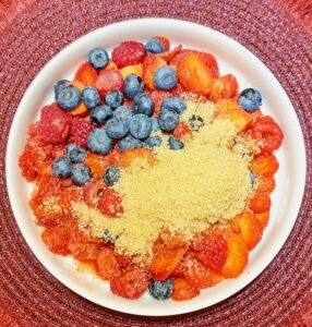 Rezept Beeren Karamell Zitronensirup lowcarb glutenfrei