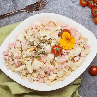 Rezept Wurst-Nudelsalat low carb keto glutenfrei