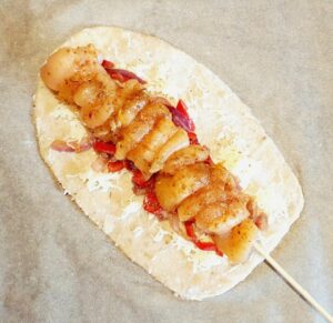 Rezept Pizza-Hühnerspieß lowcarb keto glutenfrei