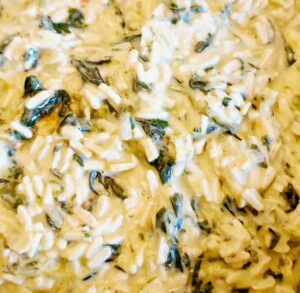 Rezept Spinatrisotto mit Lachs lowcarb keto glutenfrei