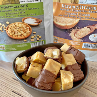 Rezept Nuss-Salz-Karamell-Bites lowcarb keto glutenfrei