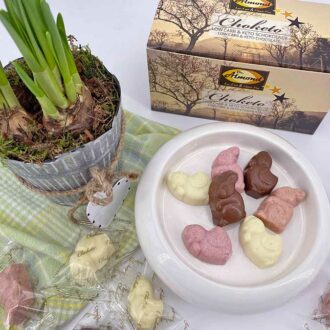 CHOKETO Frühlingsfreunde BUNTER MIX – Low Carb & Keto Schokoladenfiguren – handgemacht