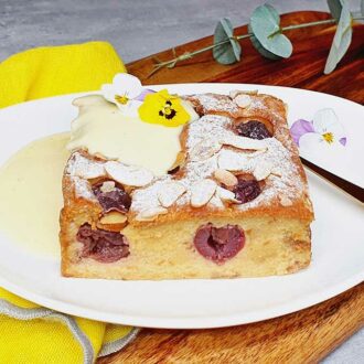 Rezept Kirschenmichl mit Vanillesoße lowcarb keto glutenfrei