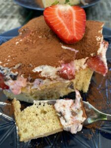 Rezept Erdbeer Stracciatella Schnitte lowcarb keto glutenfrei