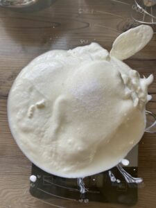 Rezept Erdbeer Stracciatella Schnitte lowcarb keto glutenfrei