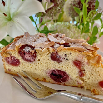 Rezept Kirsch-Mandel-Kuchen lowcarb keto glutenfrei