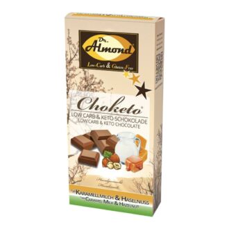 CHOKETO Low Carb & Keto Schokolade KARAMELLMILCH & HASELNUSS – 3 Tafeln – handgemacht – ohne Zuckerzusatz