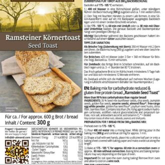 Ramsteiner Körnertoast low-carb keto glutenfrei paleo Eiweißbrot Backmischung