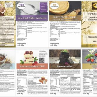 LOW CARB PROBIERBOX 2: Unsere beliebtesten Süssen Köstlichkeiten | mit 6 Probepäckchen zum Testen | glutenfrei keto