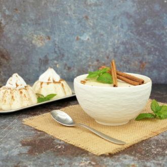 Grießpudding ZIMT low-carb glutenfrei keto - Grießbrei ohne Stärke zuckerfrei laktosefrei vegan