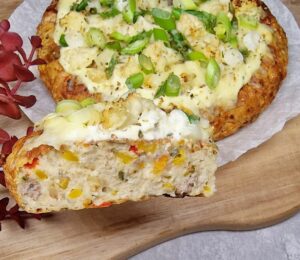 Rezept Blumenkohl Hackfleisch Pizzakuchen lowcarb keto glutenfrei