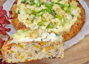 Rezept Blumenkohl Hackfleisch Pizzakuchen lowcarb keto glutenfrei