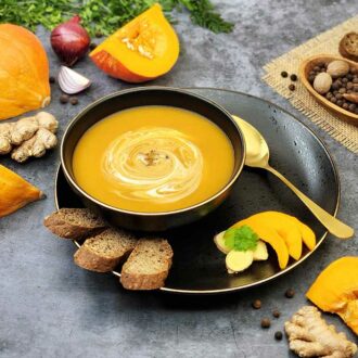 Suppentraum Kürbis & Ingwer Tütensuppe low-carb glutenfrei keto vegan