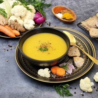 Suppentraum Blumenkohl & Curry Tütensuppe low-carb glutenfrei keto vegan