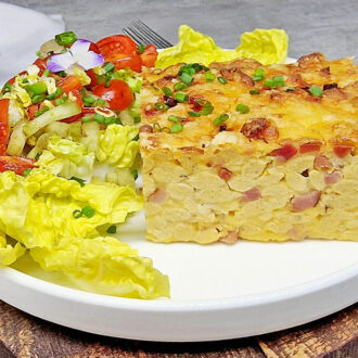 Rezept Überbackene Schinken Käsespätzle low carb keto glutenfrei