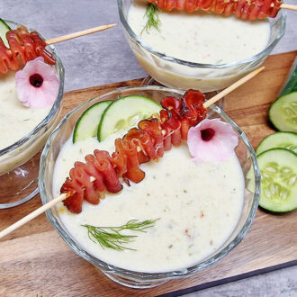 Rezept Kalte Buttermilch Gurkensuppe low-carb keto glutenfrei