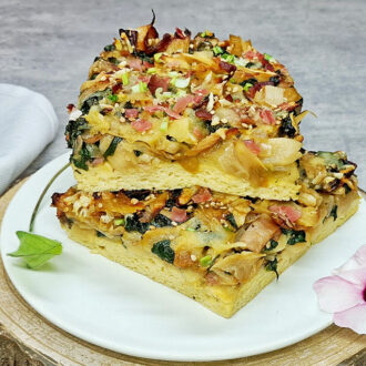 Rezept Spargel Spinat Blechkuchen low carb keto glutenfrei