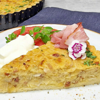 Rezept Kraut Speck Sahne Quiche low-carb keto glutenfrei