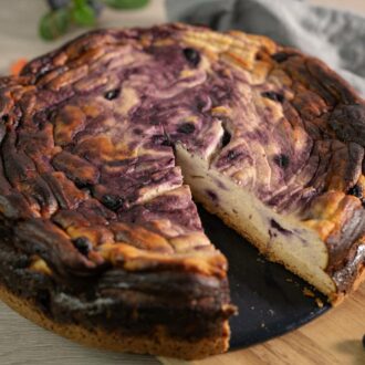 Blaubeer Käsekuchen low carb keto glutenfrei ohne Zuckerzusatz