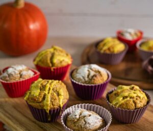 Kürbis Muffins mit Pumpkin Spice low carb keto glutenfrei ohne Zuckerzusatz