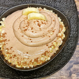 Rezept Schoko Toffee Bananencreme low-carb keto glutenfrei