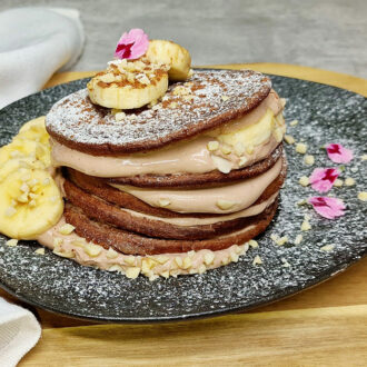 Rezept Schoko Bananenpancakes low-carb keto glutenfrei