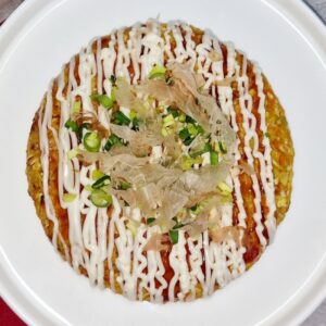 Rezept Okonomiyaki - Japanischer Pfannkuchen mit Kohl low-carb keto glutenfrei