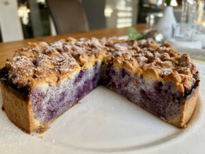 Rezept Blaubeer Mohnkuchen mit Streuseln low-carb glutenfrei keto