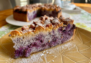 Rezept Blaubeer Mohnkuchen mit Streuseln low-carb glutenfrei keto