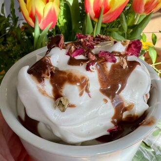 Rezept Fluff Proteinfluff Proteinschnee VEGAN keto lowcarb kalorienarm OHNE IMOs