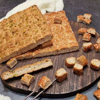 Rezept Fonduebrot - 2 Sorten - low-carb keto glutenfrei