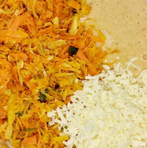 Rezept Gemüse-Käse Pfannkuchen aus dem Backofen low-carb keto glutenfrei