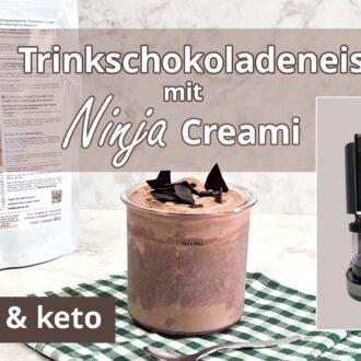Rezept Schokoladeneis aus Trinkschokolade mit Ninja Creami low-carb keto & ohne Zuckerzusatz