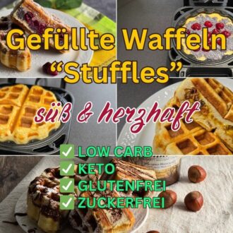 Rezept Stuffles - gefüllte Waffeln lowcarb keto glutenfrei